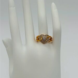 Diamond Heart Link Ring – 0.25 CTW ✨ •NWT